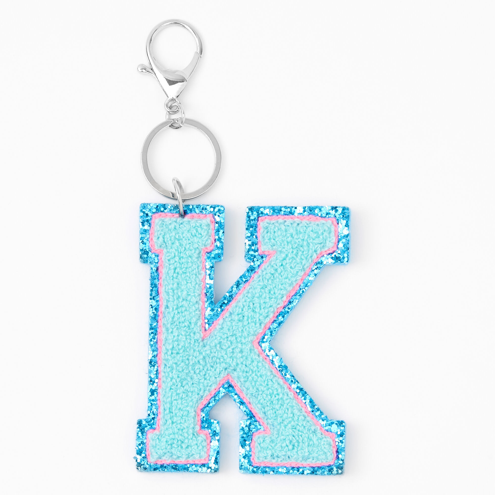 Letter K OLD English Font Initial First Name Logo Metal Ring Key Chain Keychain 